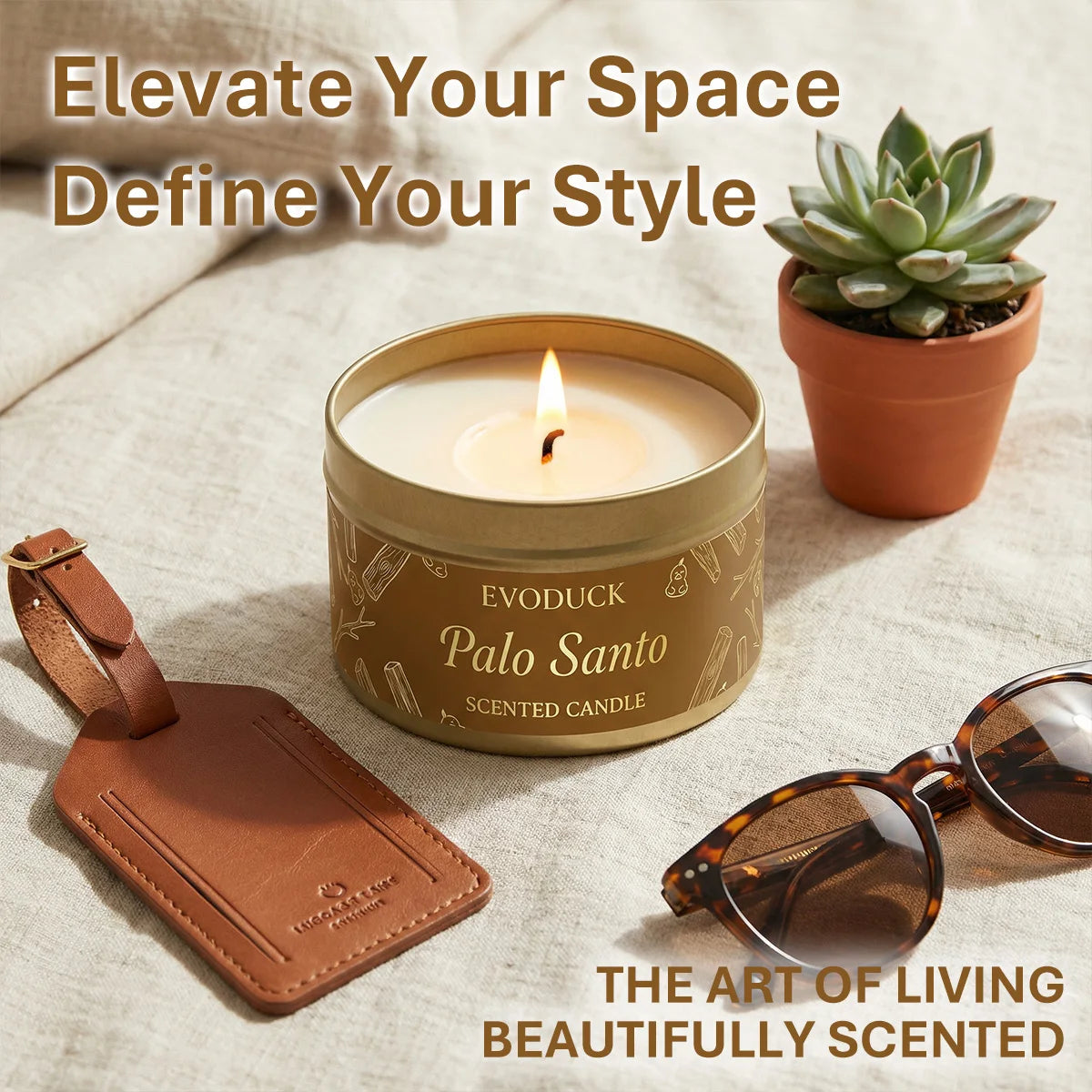 Palo Santo Scented Candles Premium Palo Santo Purify Elevate Energy Cleansing Candle for Meditation Winter Gifts Gift For Woman