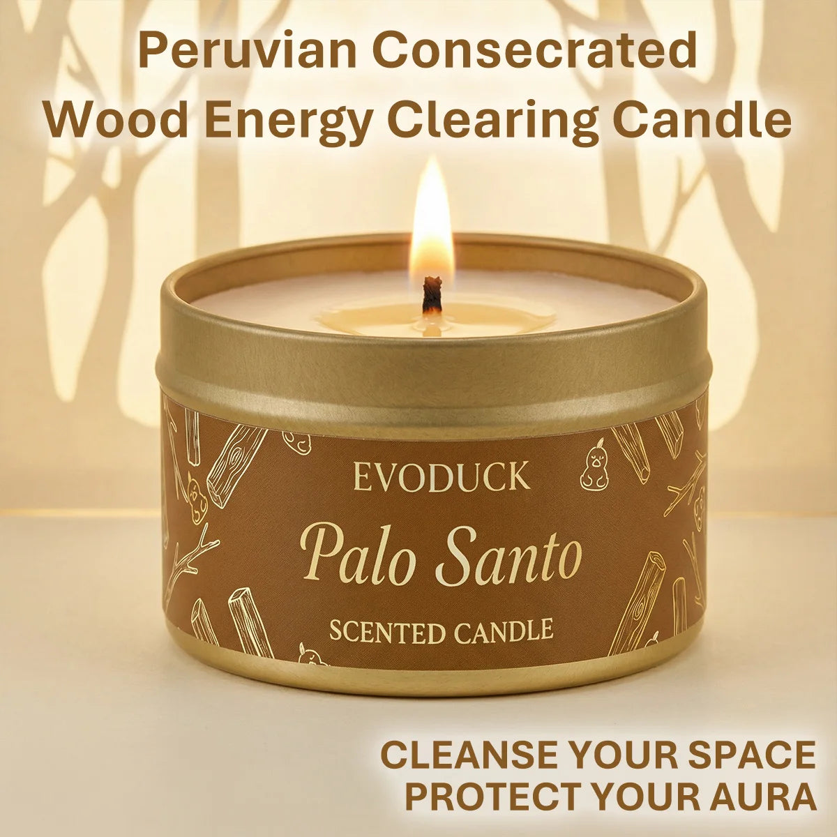 Palo Santo Scented Candles Premium Palo Santo Purify Elevate Energy Cleansing Candle for Meditation Winter Gifts Gift For Woman