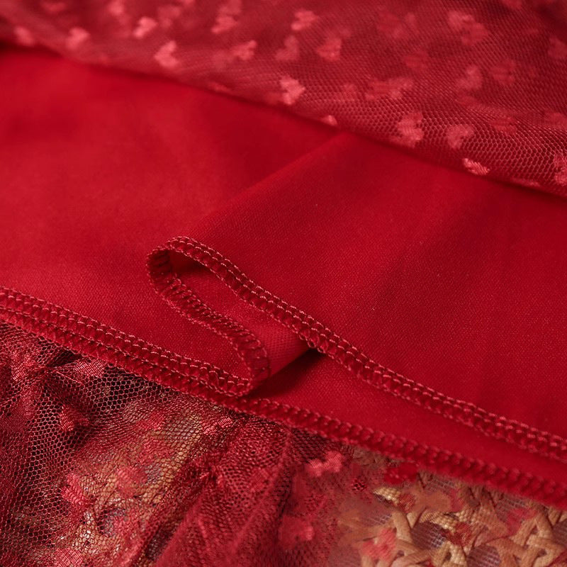 2025 Mesh Heart Printed Skirt Women Elastic High Waist Skirt Elegant Tulle A Line Ruffle Party Skirt Long Summer Saia Feminina