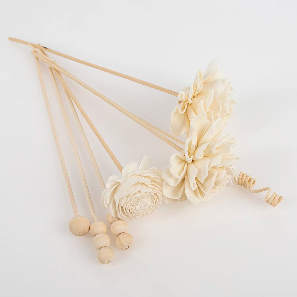 NEW 7PCS Dahlia Flower Rattan Sticks Fireless Fragrances Reed Diffuser Stick Diy Ornaments Home Decor
