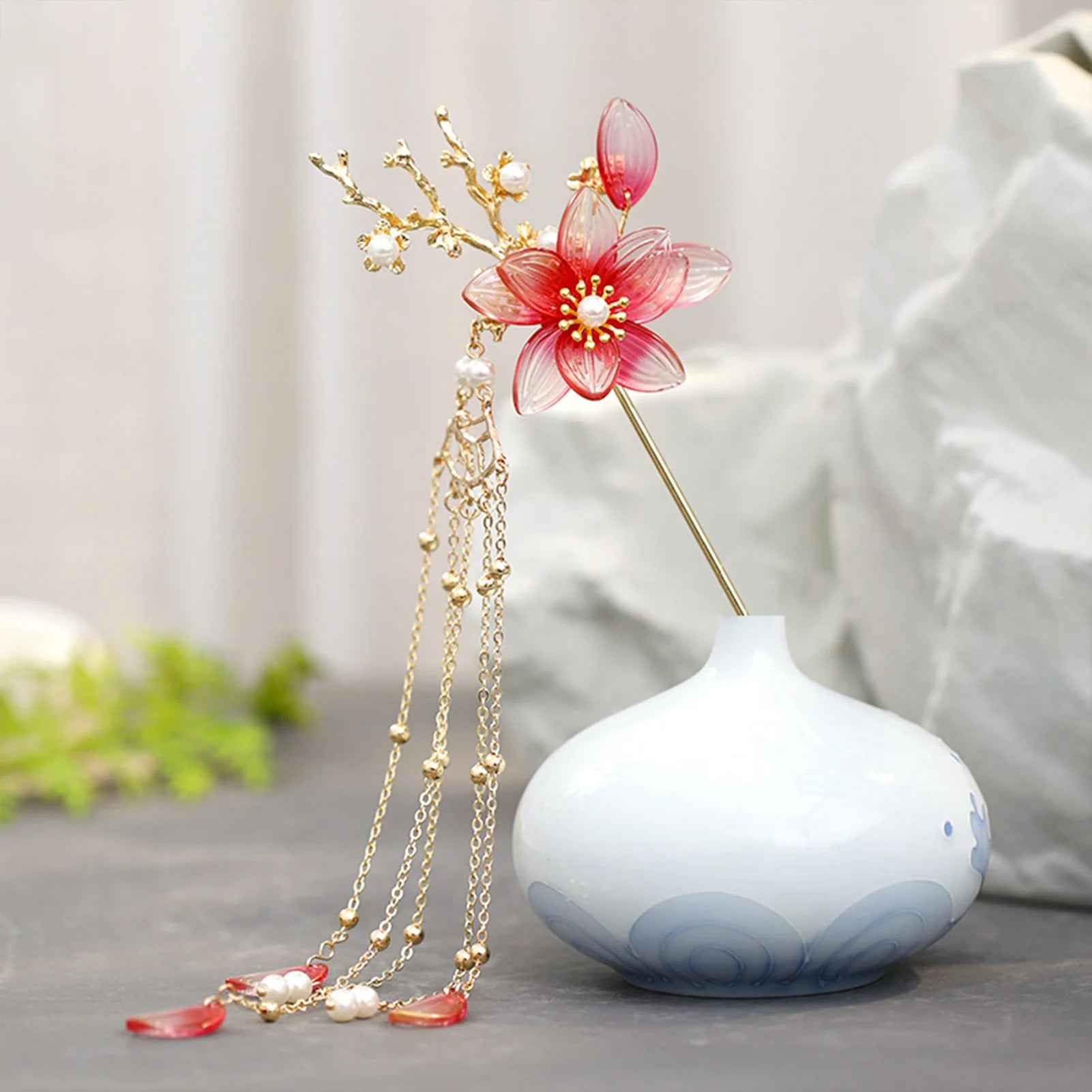 Pearl Rhinestone Flower Hairpins Wedding Hair Accessories Pearl Hairpins Flower Bridal Hair Pins Hair Ornaments Hair Stick