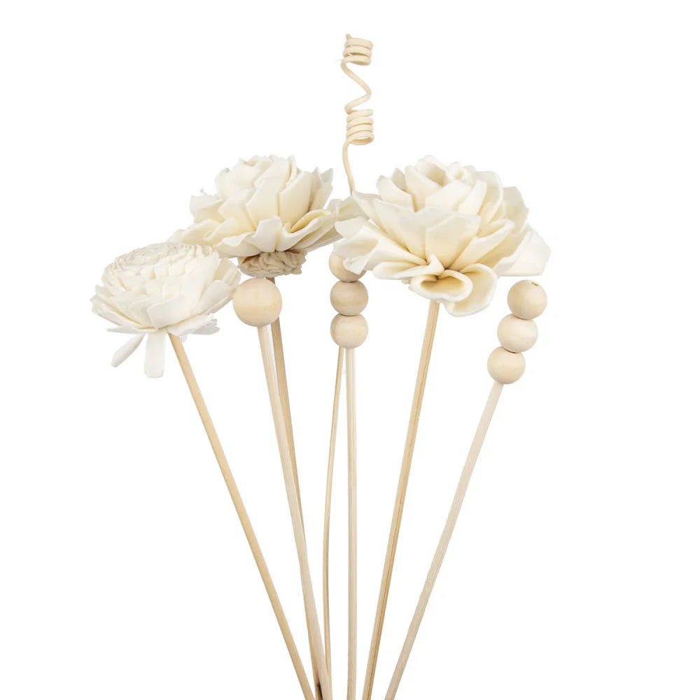 NEW 7PCS Dahlia Flower Rattan Sticks Fireless Fragrances Reed Diffuser Stick Diy Ornaments Home Decor