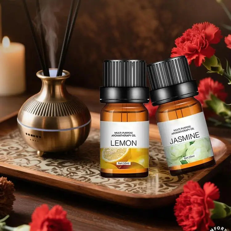 29 Flavors 10ml Essential Oils For Aroma Diffuser AirHumidifier Home Water-soluble Lavender Rose Eucalyptus White Peach Oolong