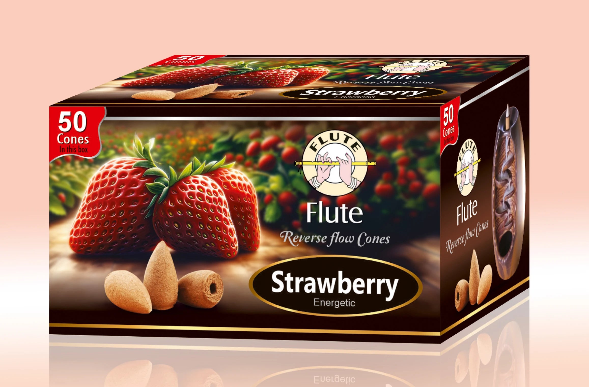 50Pcs/Box Better Quality Natural Perfume Indian Incense Sandalwoo Backflow Incense Cones Long-lasting Smell