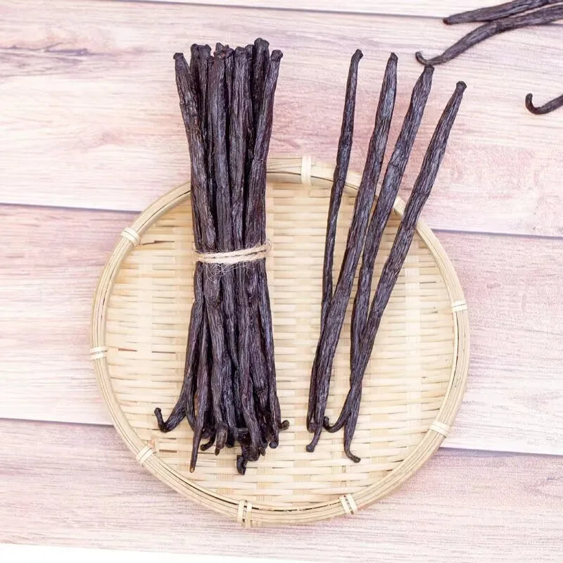 10pcs 14-15cm Natural Madagascar Vanilla Pods - Pure Bean Aroma Incense