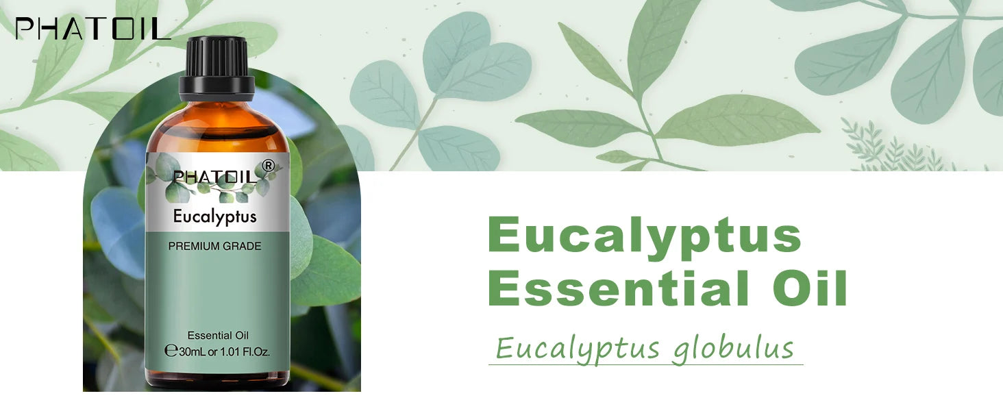 PHATOIL 30ml Lavender Lemon Eucalyptus Sandalwood Bergamot Aromatherapy Essential Oil For Diffuser,Candle Making,DIY Soap & Bomb