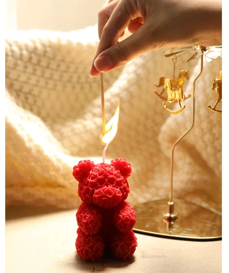 Rose Bear Home Fragrance Premium Atmosphere Birthday Gift Aromatherapy Candles
