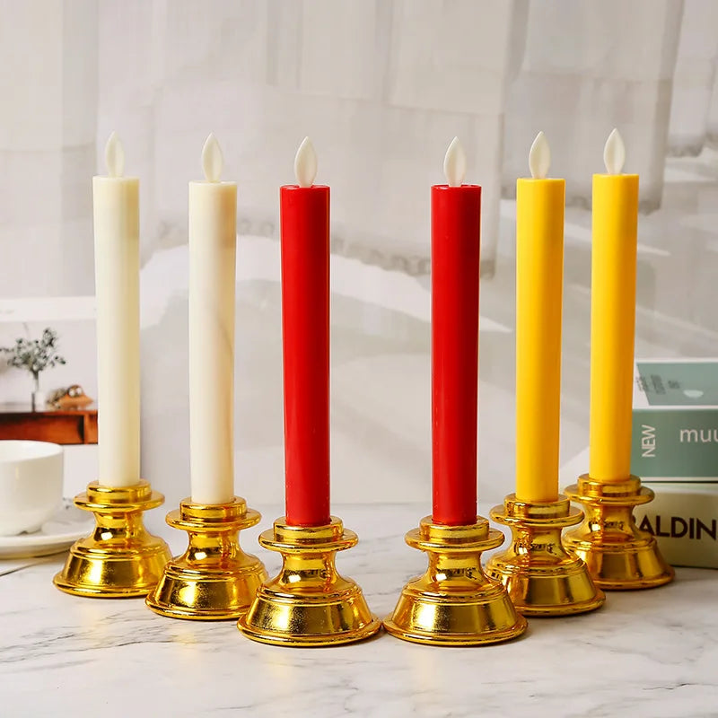 LED Candle Light With Flickering Flame USB Plug-In Electronic Candlelight Wedding Church Holiday Decoration Religious Activity