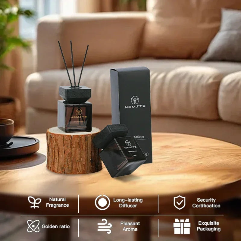 NAMSTE 100ML Fireless Reed Diffuser Oil Fragrance Replacement Stick Aroma Oil Reed Diffuser Set Scent Air Purifier For Home