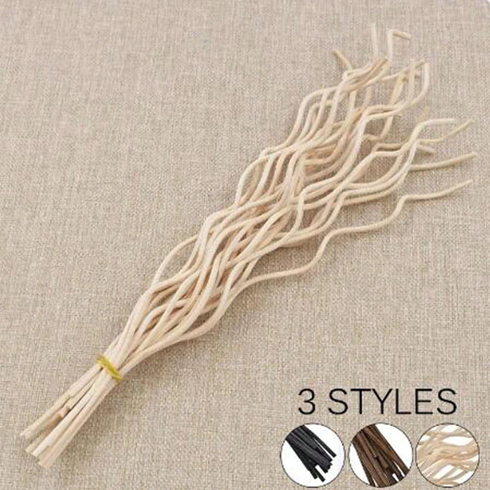 20Pcs Diffuser Stick Rattan Stick Wavy Rattan Reed Fragrance Diffuser Refill Sticks Replacement for Office Home Decor