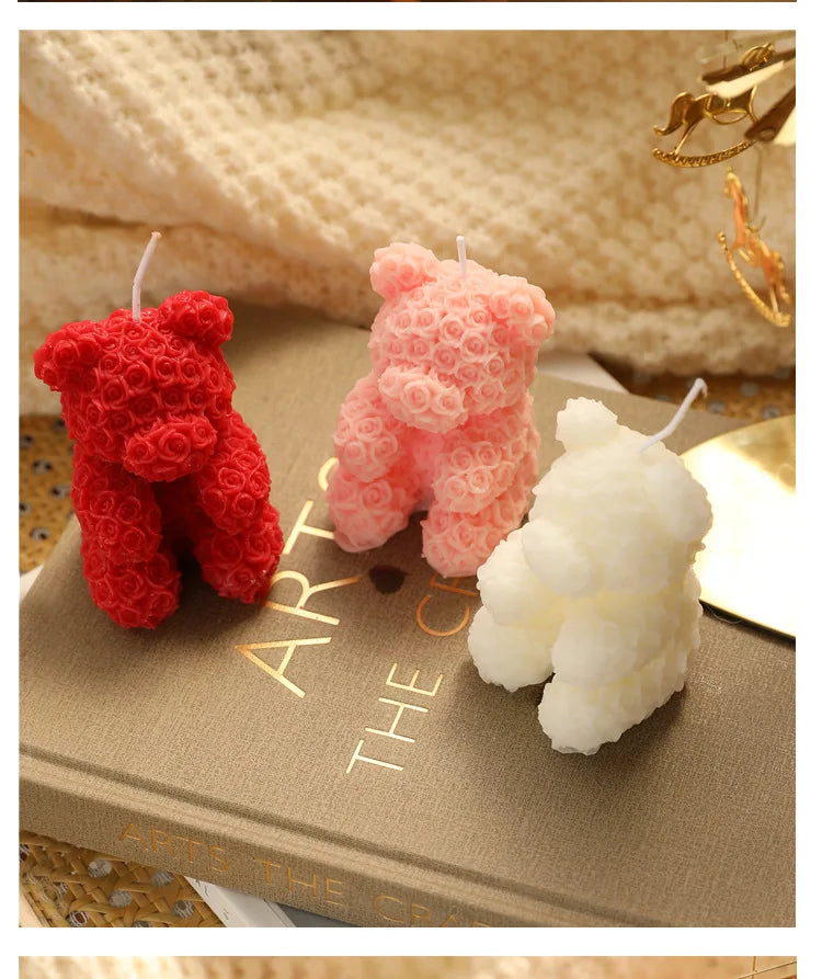 Rose Bear Home Fragrance Premium Atmosphere Birthday Gift Aromatherapy Candles
