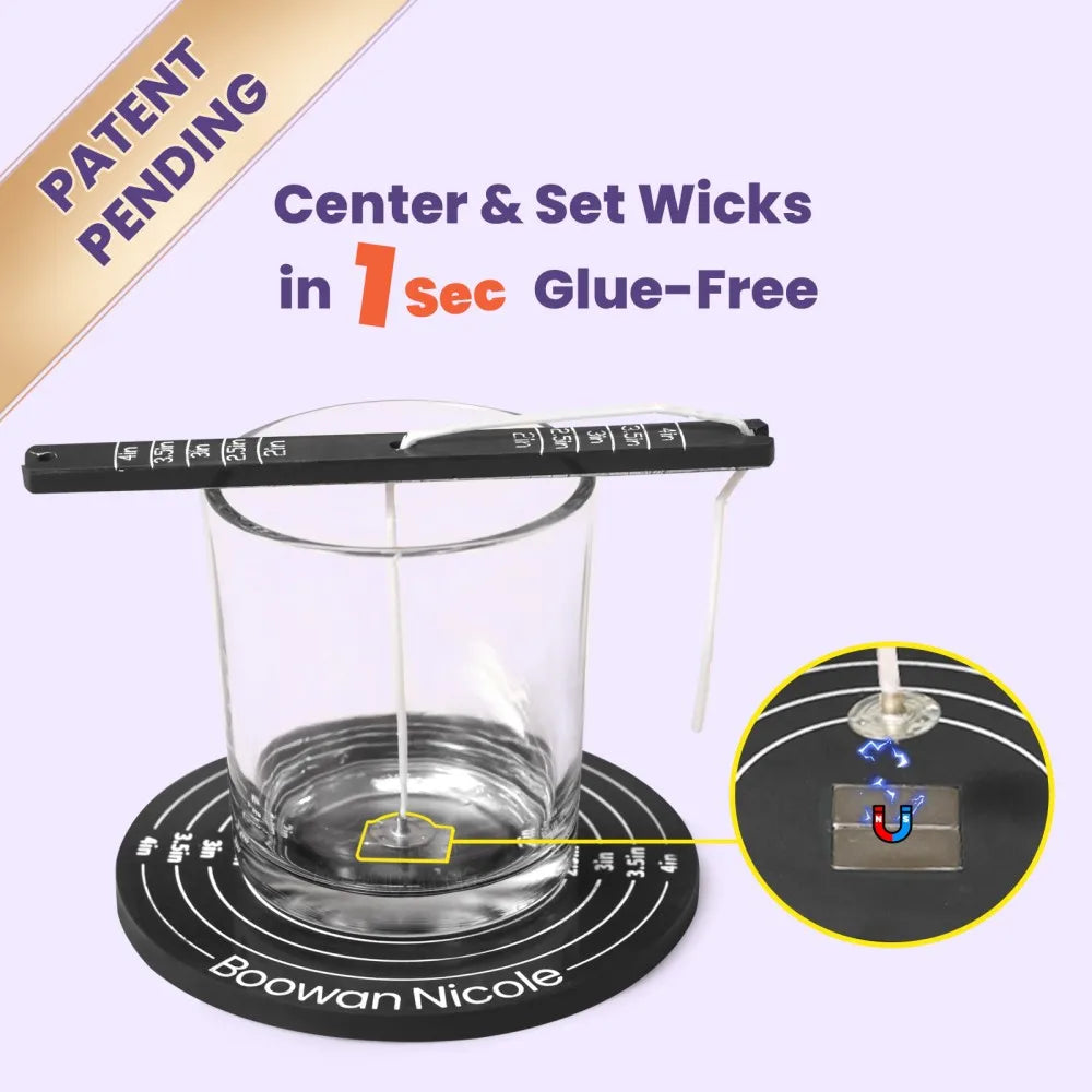 Nicole Quick Magnetic Candle Wick Centering Setter Tool & Wick Holder Candle Centering Device for Candle Making