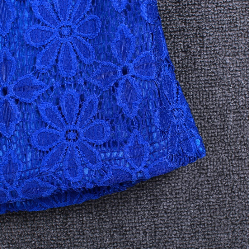 Summer Lace Women Blouse Shirt Casual Solid Hollow Clothing Top