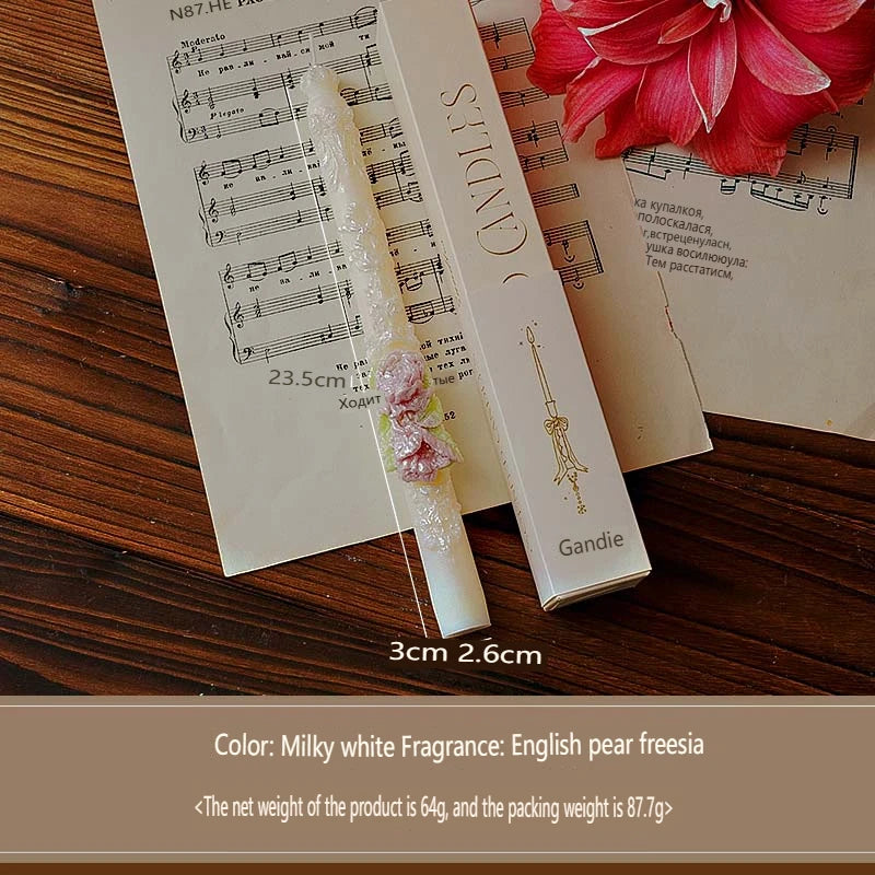 Embossed Long Candles for Candlesticks Taper Scented Wedding Candles Ceremony Home Decorations Item