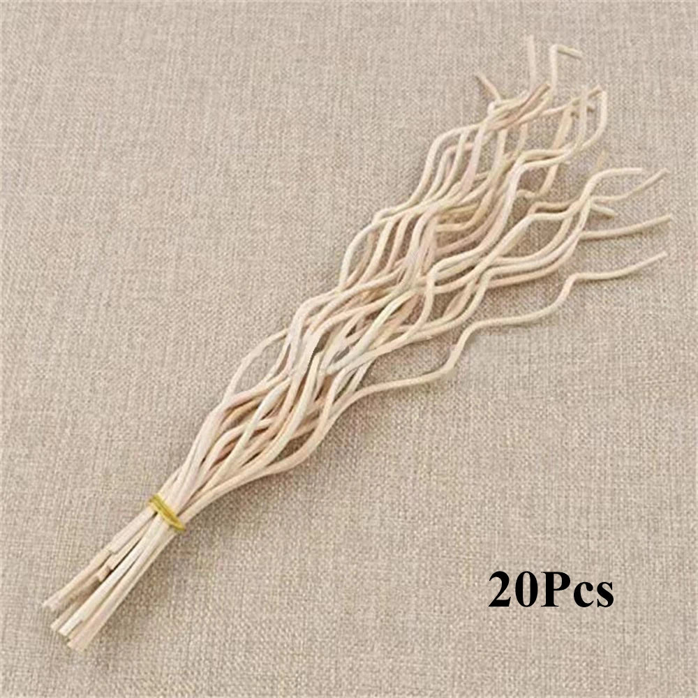 20Pcs Diffuser Stick Rattan Stick Wavy Rattan Reed Fragrance Diffuser Refill Sticks Replacement for Office Home Decor