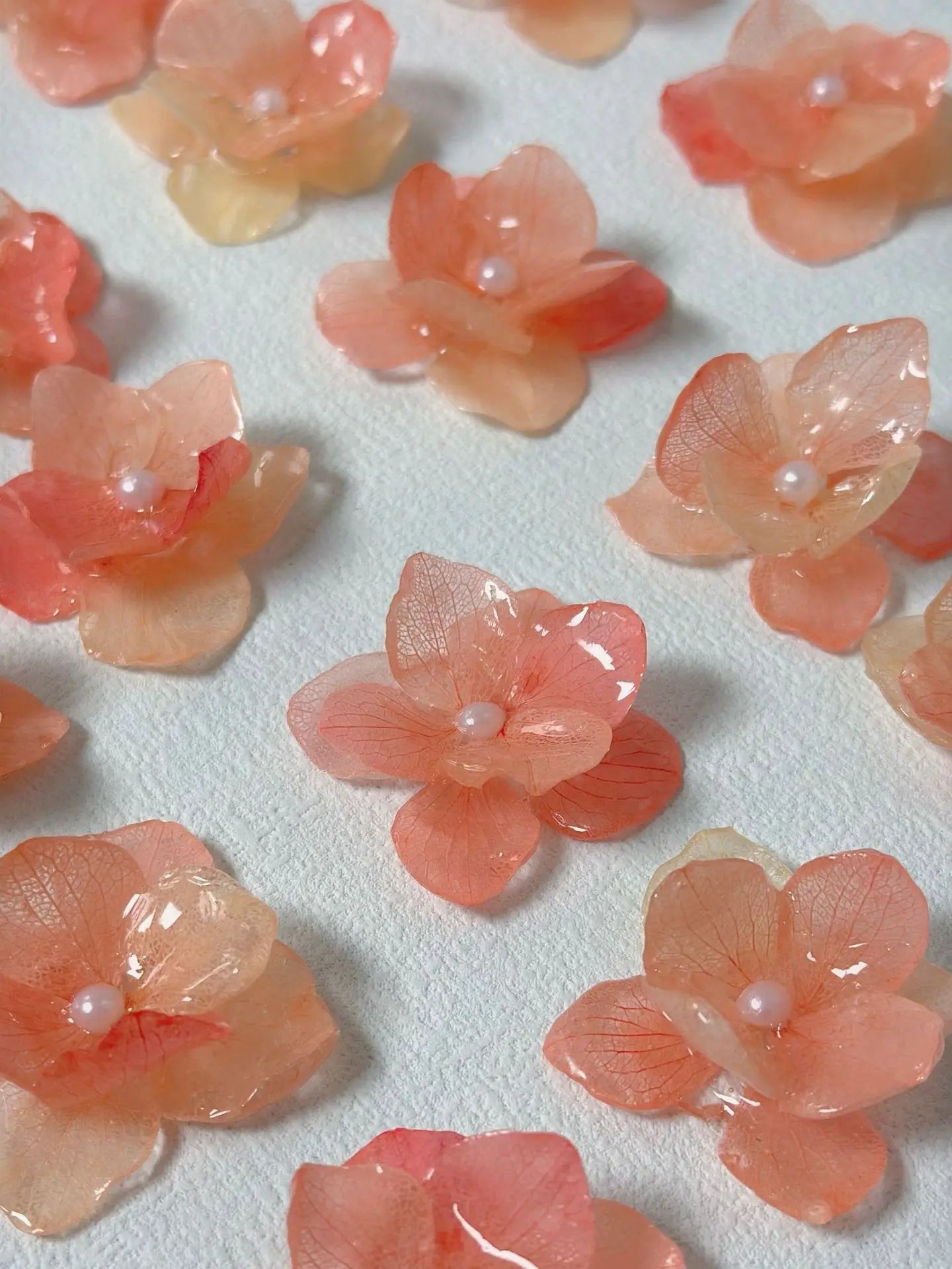 4PCS DIY Rubber Real Dried Hydrangea Flower Earrings Necklaces Bracelets Accessories Real Large-Leaf Hydrangea Fairy Accessories