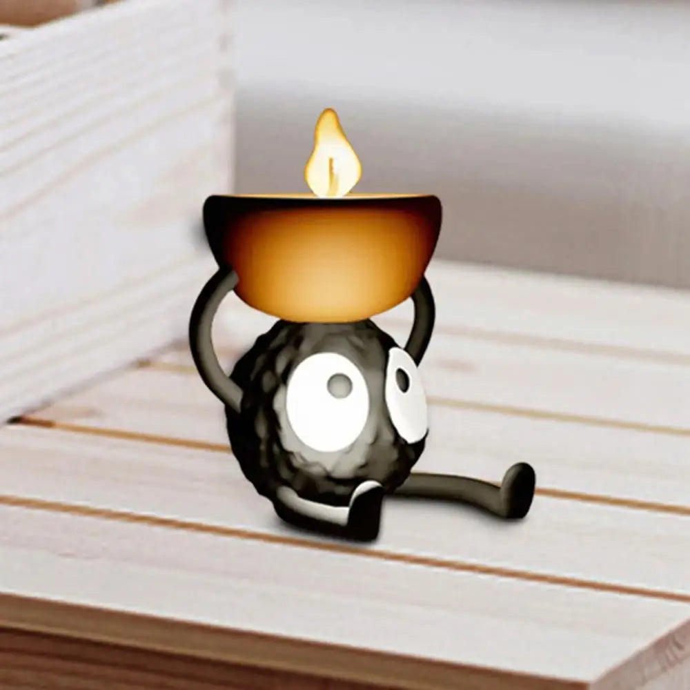 Cute Candlestick Holders Tea Light Candle Holder Briquette 3D Printed Candlestick Stand Candle Holder Small Candle Holder