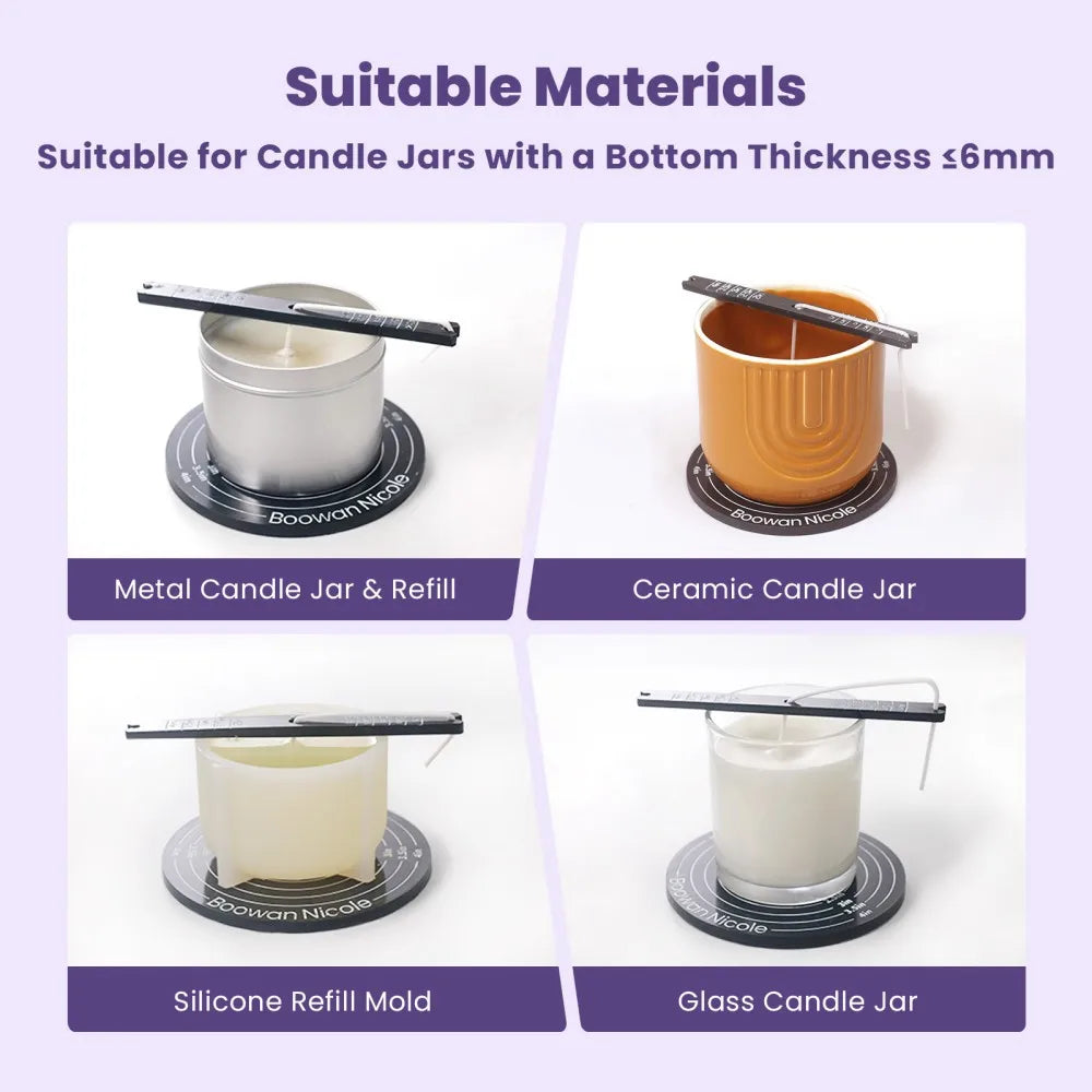 Nicole Quick Magnetic Candle Wick Centering Setter Tool & Wick Holder Candle Centering Device for Candle Making