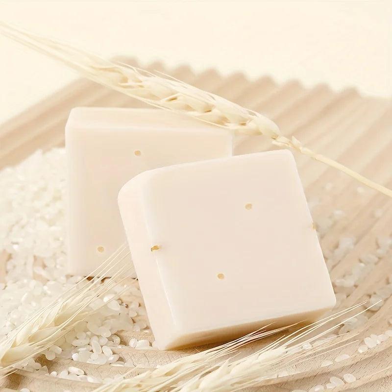 Original Milk Rice Soap Essential Oil Soap Bath Handmade Soap Deep Cleansing Skin 60g(2.12oz)-2 pcs