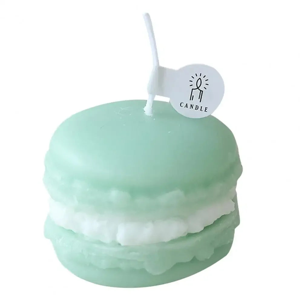 Decorative Scented Candle Nice-looking Bright Color Macaron Shape Aromatherapy Candles Shooting Props