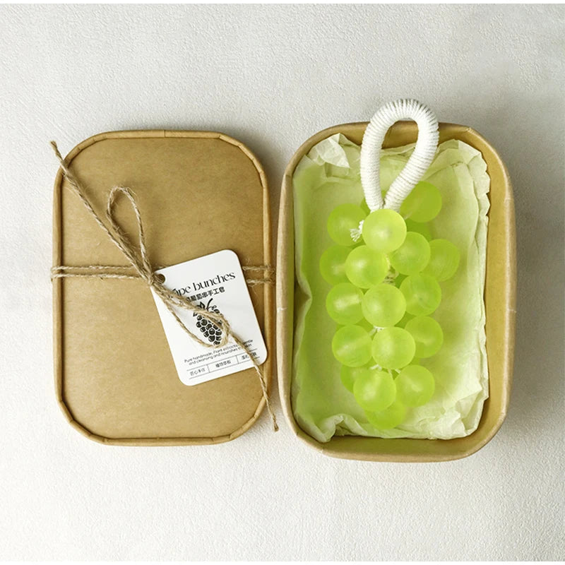 Creative Handmade Grape Shape Soap For Face Hand Body Soap Made From Green Grape Bunches Handwoven Grape Bunches Surprise Gift