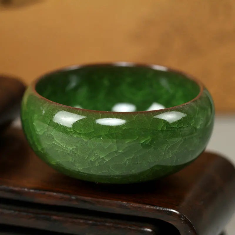 Handmade Ice Crack Ceramic Candlestick DIY Decorative Candle Holders for Home Party Wedding