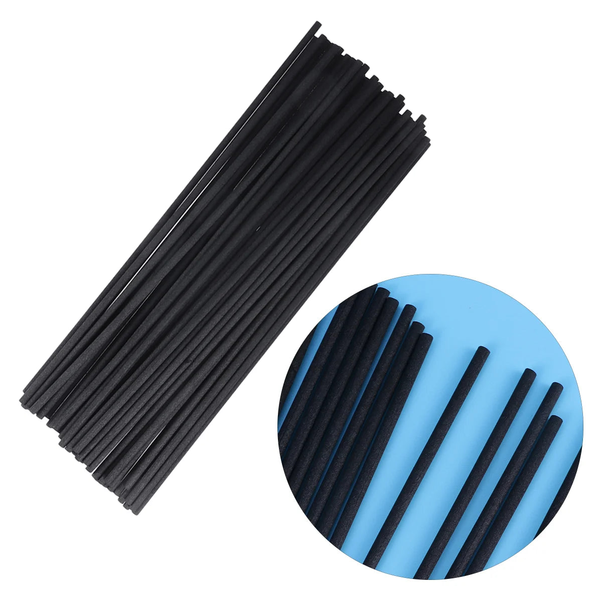50pcs Black Diffuser Sticks Natural Aroma Fiber Reed Efficiently Wicking Essential Oils Home Fragrance Decor diffuser reed
