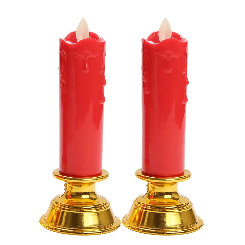 LED Candle Light With Flickering Flame USB Plug-In Electronic Candlelight Wedding Church Holiday Decoration Religious Activity