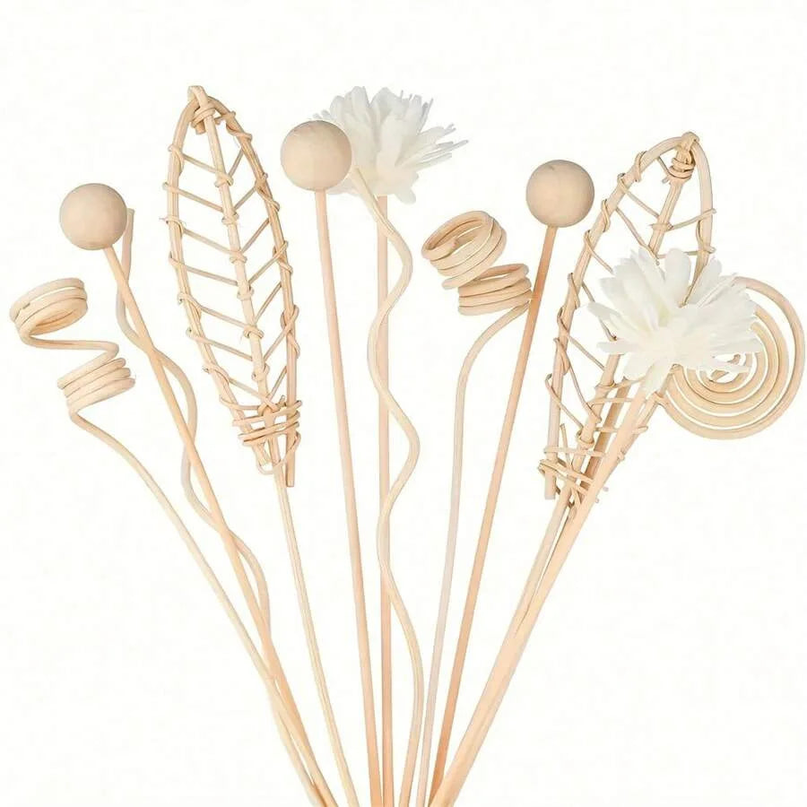 12pcs rattan aromatherapy stick diffusion stick combination, specially designed for fragrance expansion, indoor use