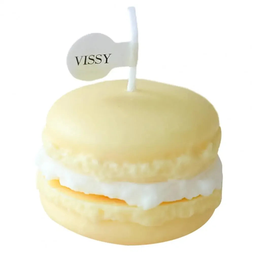 Decorative Scented Candle Nice-looking Bright Color Macaron Shape Aromatherapy Candles Shooting Props