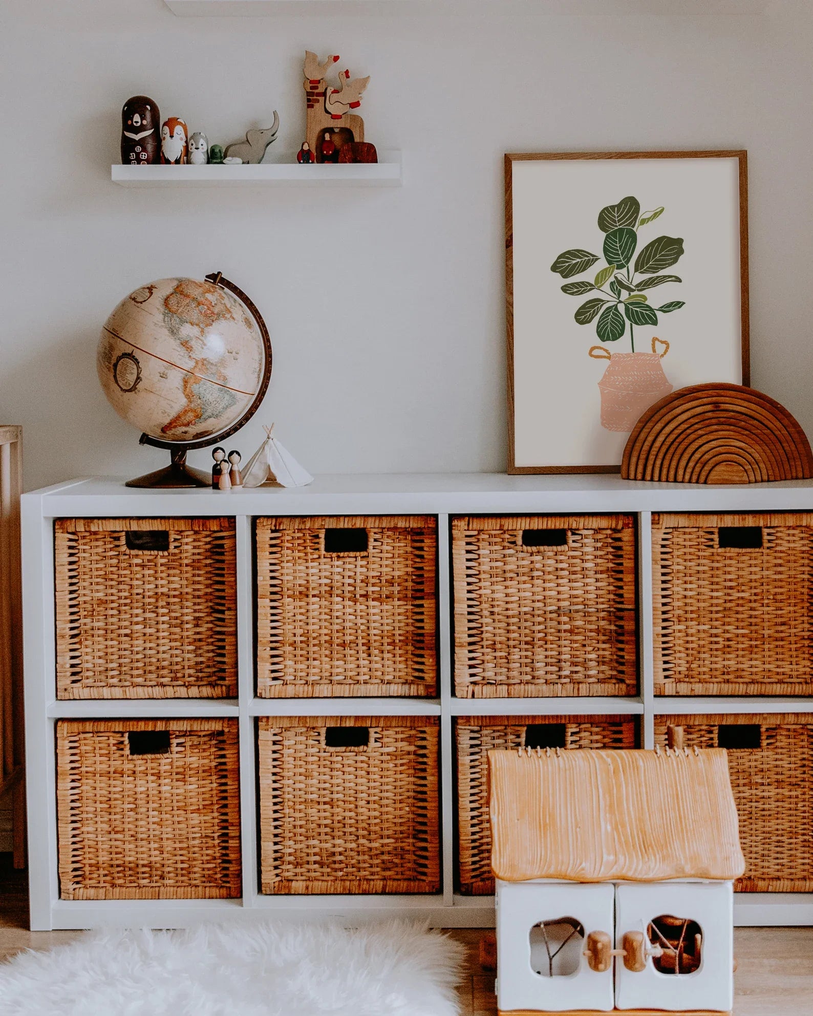 Boho Botanical Print, Fiddle Leaf Fig Printable Wall Art, Boho Prints, Nursery wall decor, House Plant Lover Wall Decor, Digital