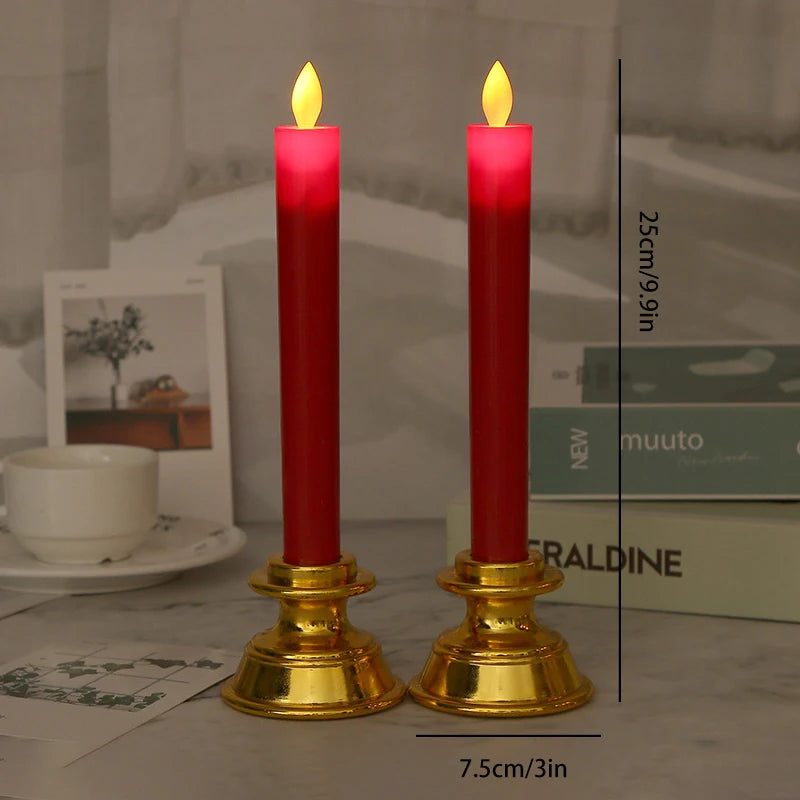 LED Candle Light With Flickering Flame USB Plug-In Electronic Candlelight Wedding Church Holiday Decoration Religious Activity