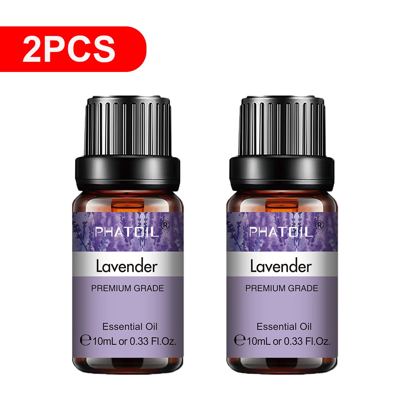 PHATOIL 10ml Natural Essential Oils for Diffuser Aromatherapy Lavender Vanilla Lemon Rose Lemongrass Essential Oil DIY Soap