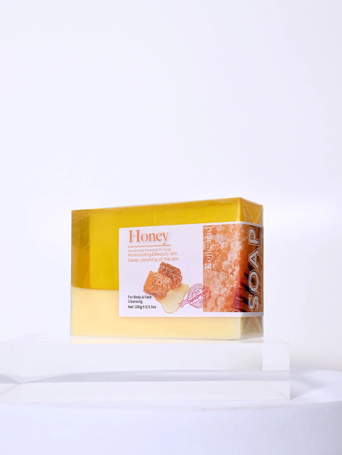 Two tone honey goat milk handmade soap cleansing essential oil soap refreshing oil control bath soap