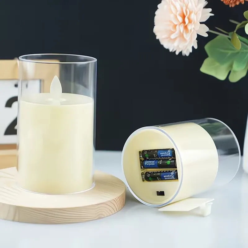 led rocking simulation glass electronic candle light Christmas wedding birthday romantic atmosphere candle decoration