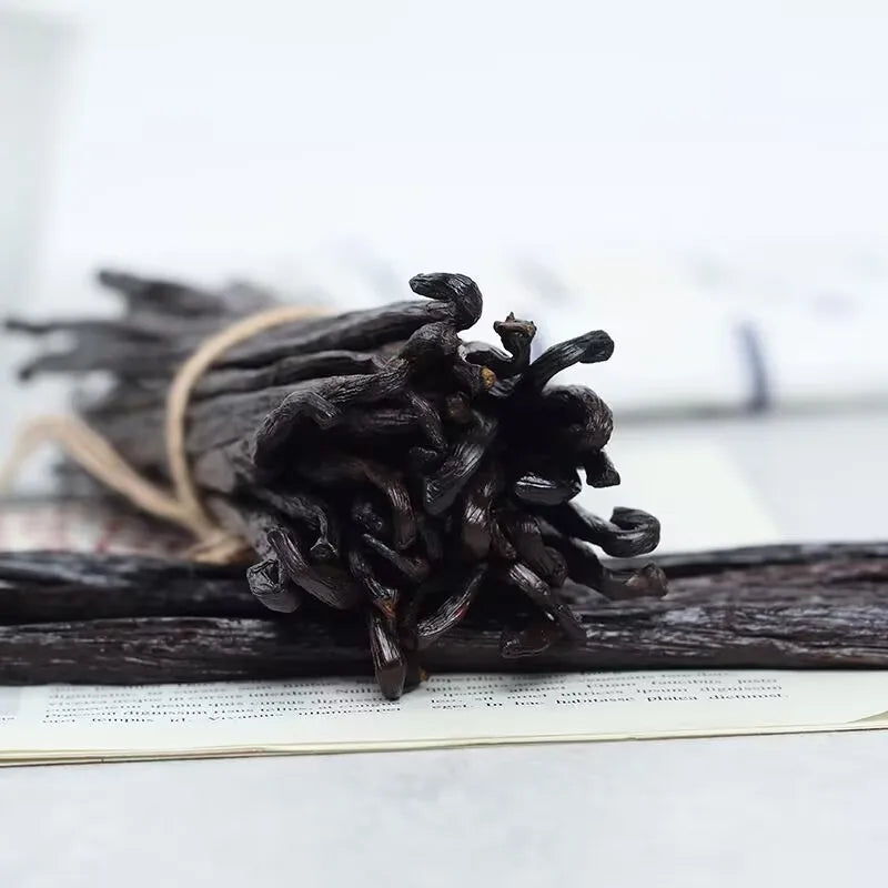 10pcs 14-15cm Natural Madagascar Vanilla Pods - Pure Bean Aroma Incense