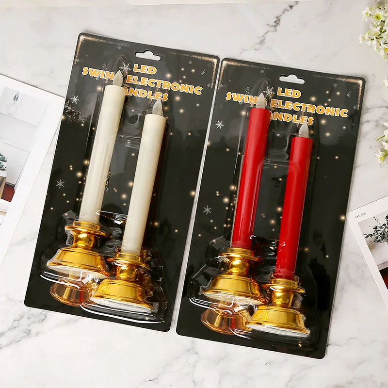 LED Candle Light With Flickering Flame USB Plug-In Electronic Candlelight Wedding Church Holiday Decoration Religious Activity