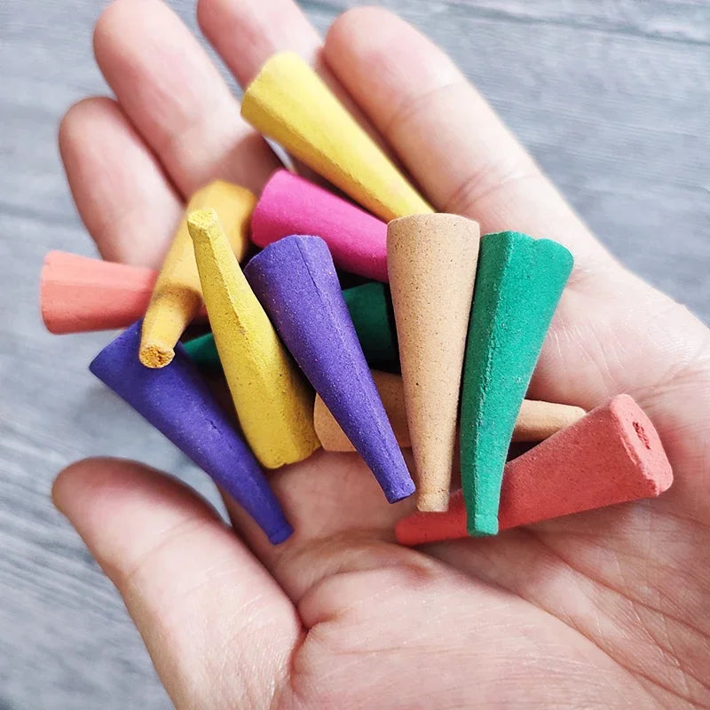 YXYMCF 20/50pcs Oversize Incense Cone Use for Backflow Incense Burner Reflux Tower Incense Jasmine Sandalwood Aromatherapy