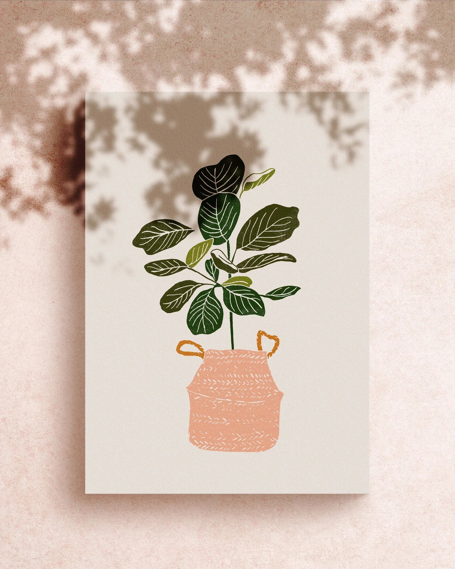 Boho Botanical Print, Fiddle Leaf Fig Printable Wall Art, Boho Prints, Nursery wall decor, House Plant Lover Wall Decor, Digital