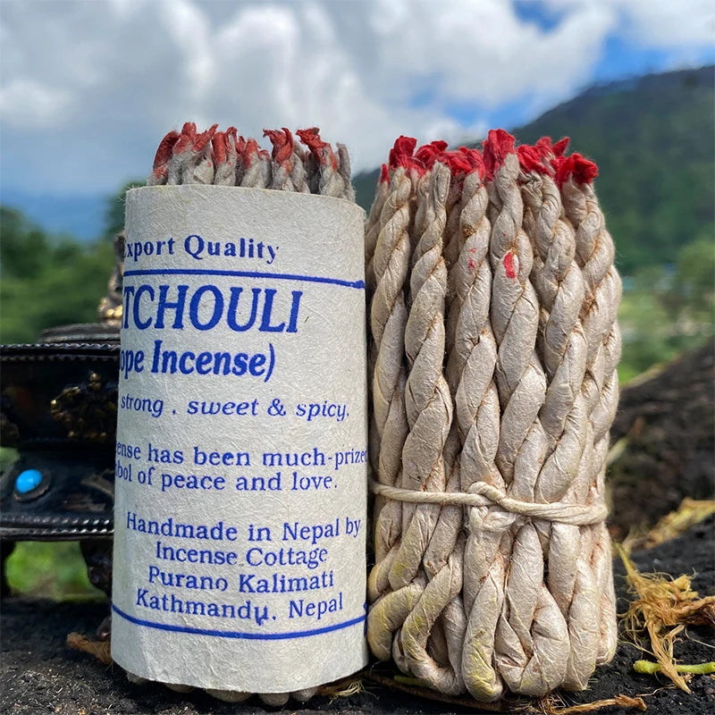 1 Bundle Handmade Traditional Nepal Rope Incense White Sage Cedar Aromatherapy Burning Rope Fragrance Yoga Meditation Sandalwood