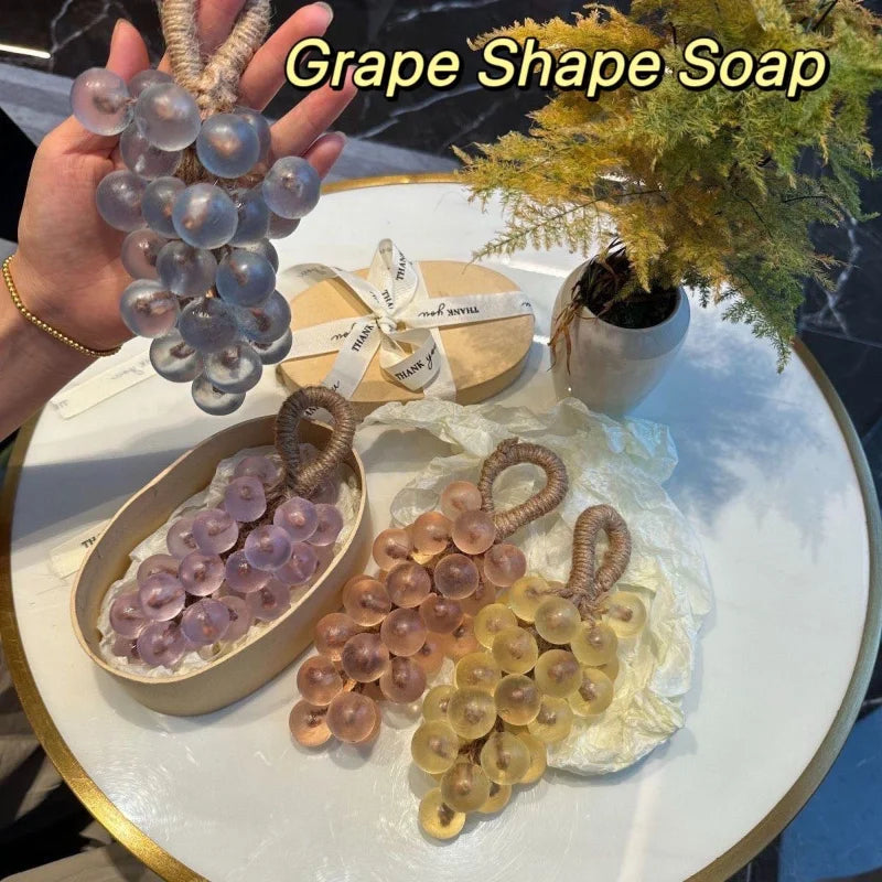 Creative Handmade Grape Shape Soap For Face Hand Body Soap Made From Green Grape Bunches Handwoven Grape Bunches Surprise Gift