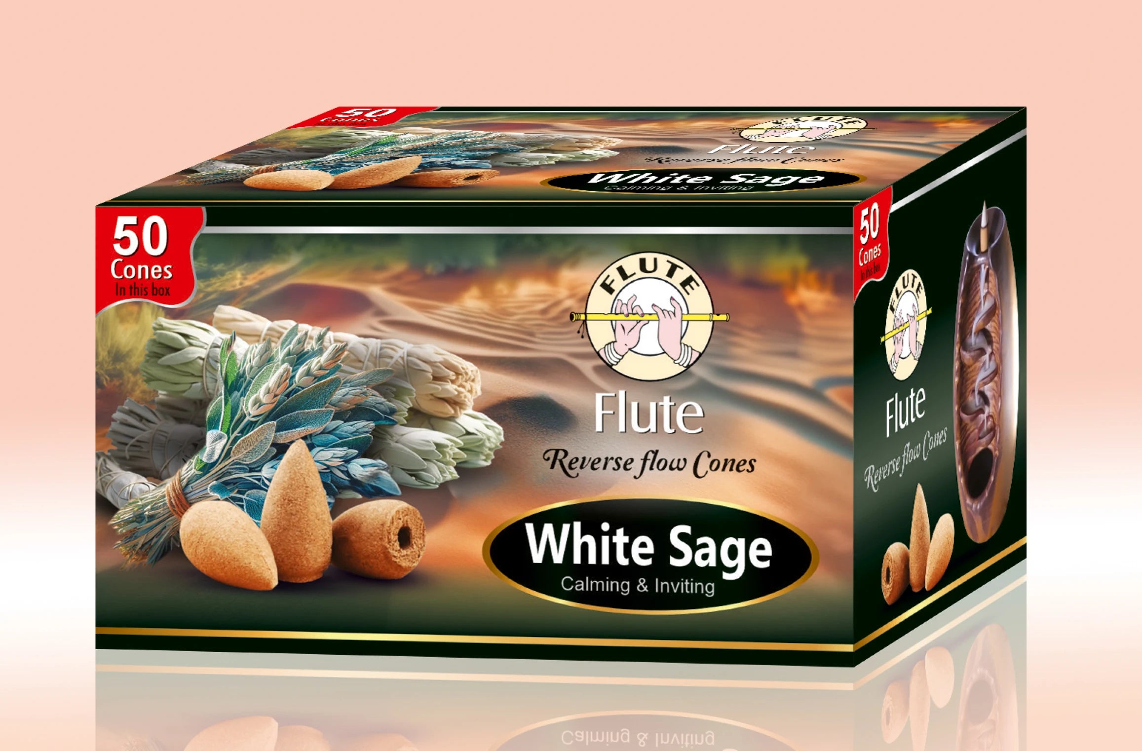 50Pcs/Box Better Quality Natural Perfume Indian Incense Sandalwoo Backflow Incense Cones Long-lasting Smell