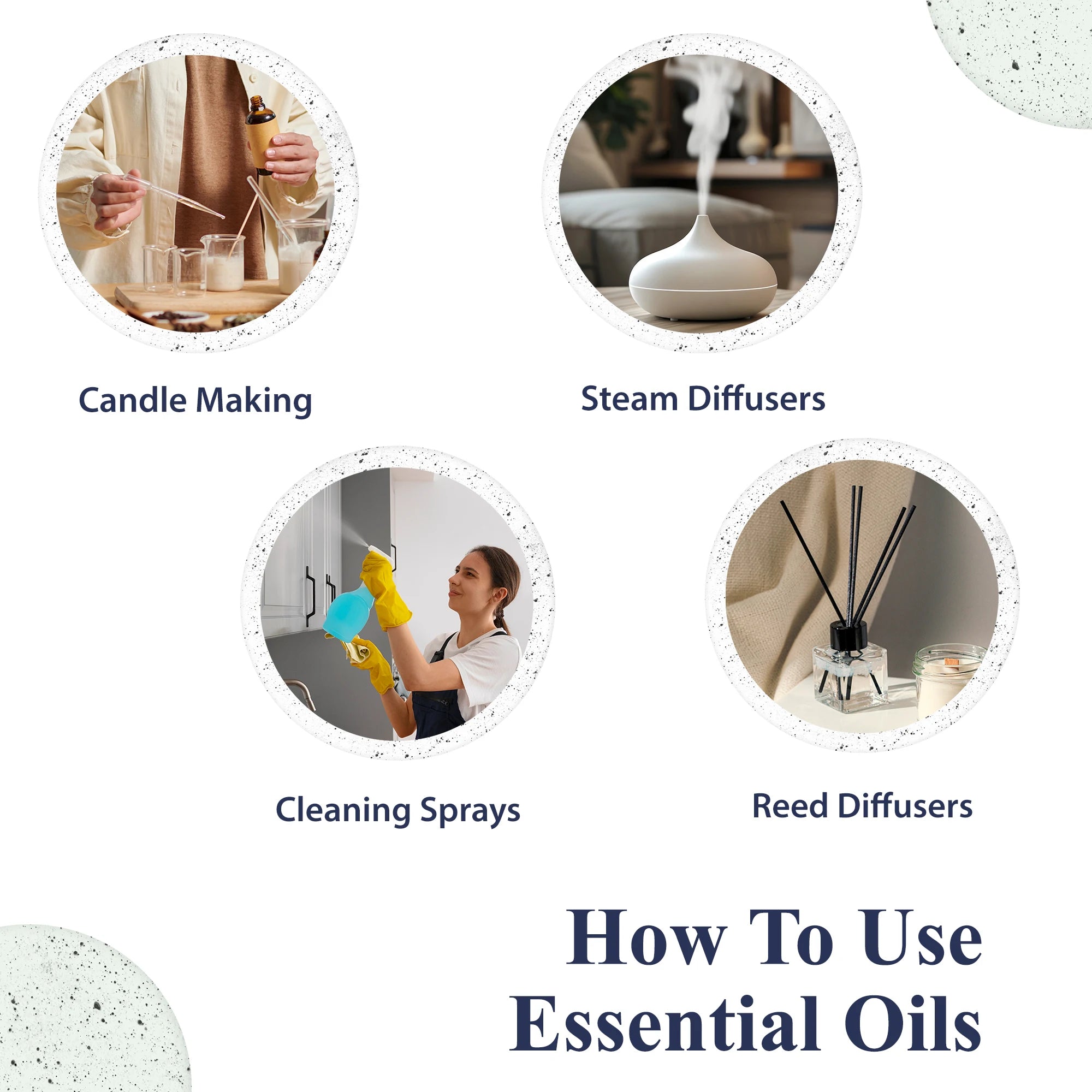 PHATOIL 30ml Lavender Lemon Eucalyptus Sandalwood Bergamot Aromatherapy Essential Oil For Diffuser,Candle Making,DIY Soap & Bomb