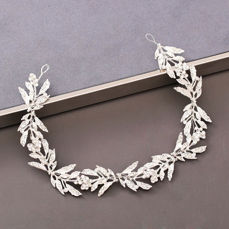 Pearl Crystal Bridal Headband Hairband Rhinestone Wedding Hair Accessories Jewelry Vine For Women Bride Tiara Headband Headpiece