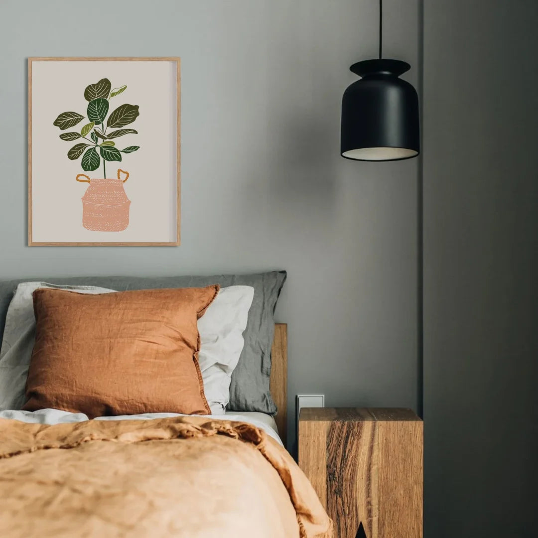 Boho Botanical Print, Fiddle Leaf Fig Printable Wall Art, Boho Prints, Nursery wall decor, House Plant Lover Wall Decor, Digital