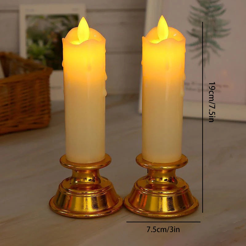 LED Candle Light With Flickering Flame USB Plug-In Electronic Candlelight Wedding Church Holiday Decoration Religious Activity