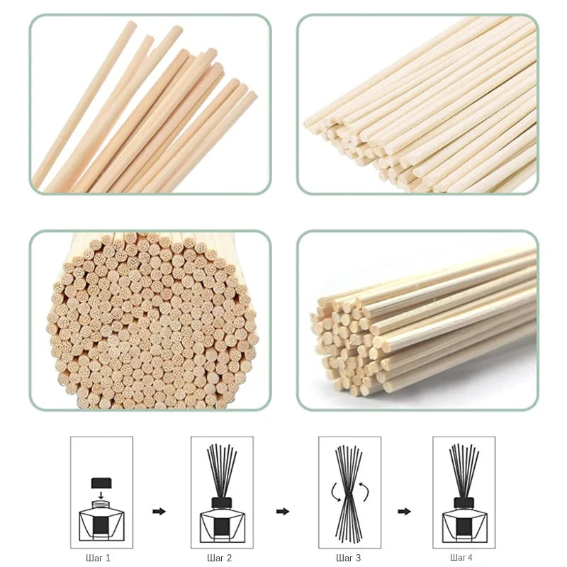 5-100Pcs Reed Diffuser Replacement Stick DIY Handmade Home Decoration Ultras Thick Rattan Aromatherapy Diffuser Filling Stick