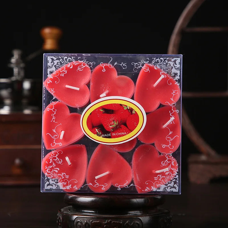 Heart-shaped candle romantic Valentine's Day tea wax proposal pendulum small candle prop art scented candle