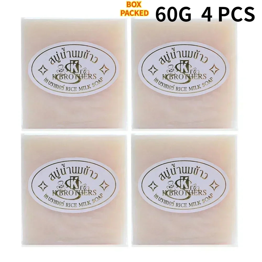 4 Pack JAM Original Rice Milk Soap from Thailand Handmade K-Brother Goat Milk Soap for Dropsshipping