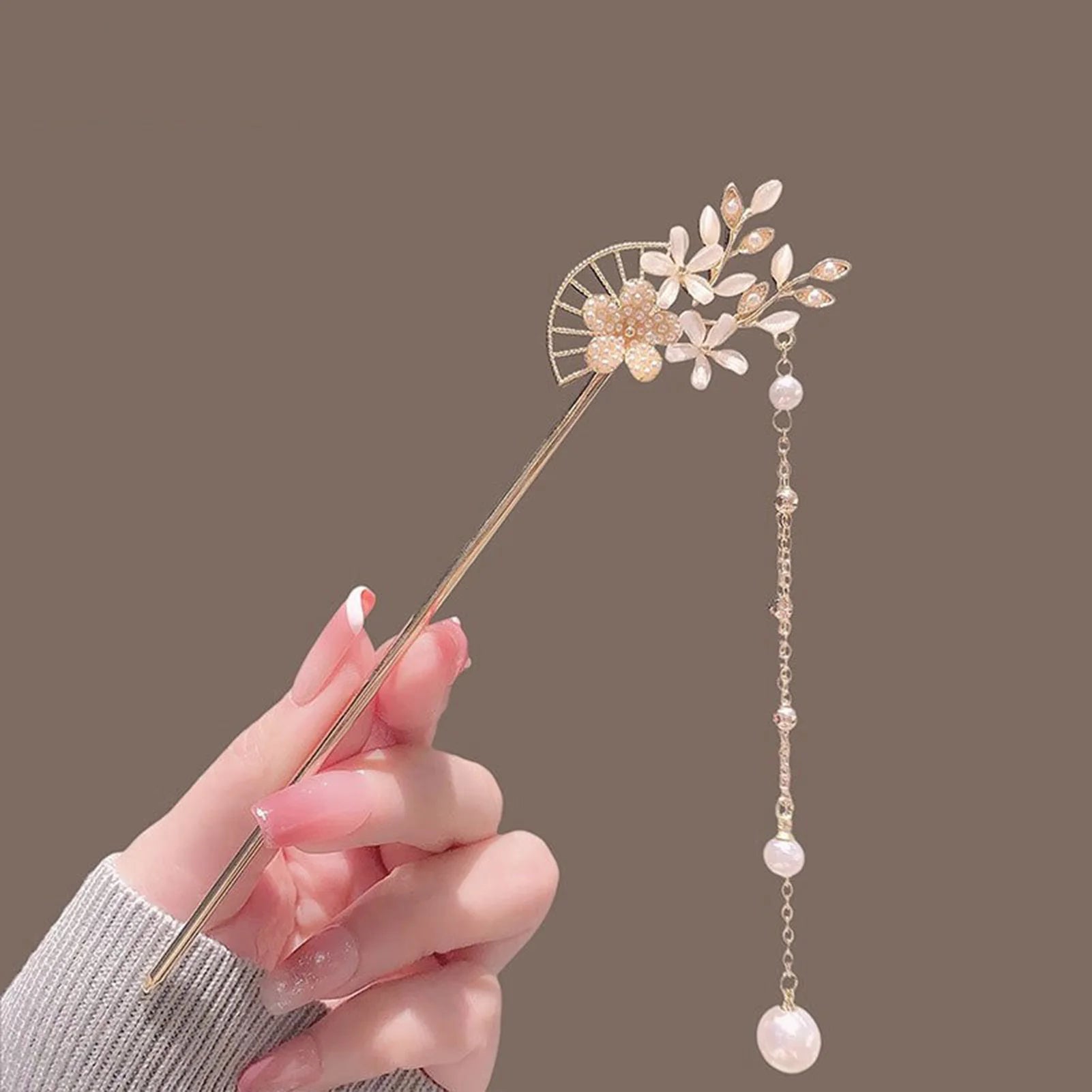 Pearl Rhinestone Flower Hairpins Wedding Hair Accessories Pearl Hairpins Flower Bridal Hair Pins Hair Ornaments Hair Stick